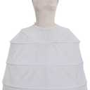 DUNHAO COS Women's White Crinoline Pannier Underskirt Victorian Dress (White)