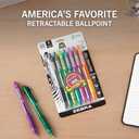 3 x Zebra Pen Z-Grip Retractable Ballpoint Pen, Smooth-Flowing Assorted Fashion Colors, 1.0mm Medium Point, School & Office Supplies, Ideal for Note-Taking, Journal and Planner Use, 7-Pack (22276)