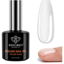 modelones Builder Nail Gel, 7-in-One Clear Builder for Nails, LED Lamp Cured Color Rubber Base Gel Polish Coat Strengthener Thickening Extension Rhinestone Glue in a Bottle for DIY Home Salon Gifts