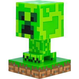 Paladone Minecraft Creeper Light, 3D Lamp - Officially Licensed Night Light - 12 cm Tall, Battery Powered, Gaming Room and Bedroom Decor for Minecraft Gamers