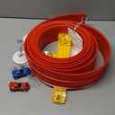 Flexible Race Track for Kids Starter Set - 20FT Flex Race Car Ramp Track, Rolls Up Portable DIY Racetrack Compatible with Hot Wheels & Diecast 1/64th Cars (Red)