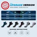 Mens Ankle Running Socks, Athletic Cushioned Low Cut Moisture Wicking Cotton Short Sports Socks, 6 Pairs (9-12, Multicolor)