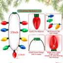 Christmas Light Up Necklace Headband Glasses Set, Christmas Party Favors, LED Bulb Necklace Headwear Eyeglasses Accessories