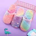 Kids Slippers Luminous Night Lights Warm Plush for Boys Girls House Indoor Shoes (12-13 Little Kid, Green)