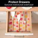 Cooyes Shelf Paper for Kitchen Cabinets Non Adhesive, Waterproof & Oil-Proof Kitchen Drawer Liner for Refrigerator Drawer Fridge Cupboard, (17.7 Inch W x 197 Inch L, Pumpkin Orange)