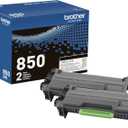 Brother Genuine High-Yield Black Toner Cartridge Twin Pack TN850 2PK, Model: TN8502PK
