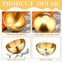 Nuogo 10 Pcs Gold Bowls 5.9 Inch Stainless Steel Mixing Bowls Decorative Esthetician Bowl for Facial Metal Serving Bowl for Holiday Birthday Party Wedding Baking Prepping Salad Fruit Soup
