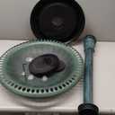 AISITIN 28 Inch Bird Bath with 3.5W Solar Fountain for Outside, Polyresin Pedestal Bird Baths for Outdoor Garden Courtyard Decoration, Weather-Resistant Birdbaths with 20" Bowl & 8 Nozzles, Green