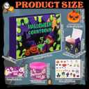 Blosssound Halloween Putty Toys Advent Calendar 2025 Halloween Countdown Goodie Bag Stuffers Fillers Gifts for Kids Party Favors with 8 Pack Butter Putty Toys Charms Add Ins Holiday Prizes Trinkets