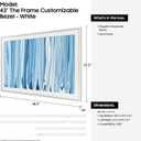 Samsung 43-Inch The Frame Customizable Bezel, Modern White, 2026 Model