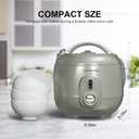 Durable Rice Cooker Small 3-Cup (Uncooked)/6-Cup (Cooked) for 1-3 People, 1 Quart Non-stick Mini Rice Cooker, Perfect for White/Brown Rice, Porridge, Soup, and Hot Pot, Auto Keep Warm 12 hours(Sage Green)