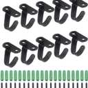 Black Stainless Steel Ceiling Hook, Cup Hooks Closet Ceiling Mounted Hooks for Hanging Plants,Bird Feeders,Wind Chimes,Lanterns,Decoration Lights,10 Pack