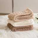 2 x Womens Cozy Crew Socks Soft Winter Sleeping Christmas Fuzzy Ankle Socks 3 Pairs Size 5-10 (Solid Color D)