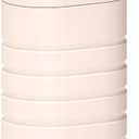 IDEUS Insulated Stainless Steel Water Bottle 14 oz Lockable Lid & Leakproof Travel Coffee Mug for Hot/Cold Beverages Fits Most Cup Holder (Light Pink)