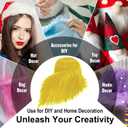 Yellow 8x60Inch Faux Fur Shaggy Plush Faux Fur, Fabric Precut Strips Fluffy Fuzzy Faux Fur, Craft Beard Hair, Beard Miniature Dolls Rugs Mats Gift, Winter Halloween Christmas Costume Party Decor