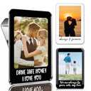 2Pcs Car Picture Holder，Acrylic Magnetic Personalized Photo Display Frames with Car Visor Clip for Family, Couples, Drivers, Car Sun Visor, Fridge, Safe Driving Presents,Car Accessories, Set of 2