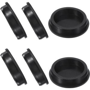 uxcell 6 Pcs T Shaped Silicone Plug, Dia 60 mm/2.36 Inch Elastic Waterproof Silicone Plug Reusable Bottle Stopper Sealing Round Hole Plug for Pipes Equipment, Black