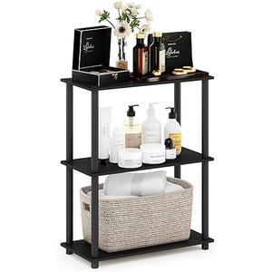 FIDUCIAL HOME 3 Tiers Small Bookshelf Book Shelf Easy to Assemble, White