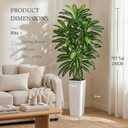 Artificial Dracaena Tree, 7FT Faux Plants Indoor White Planter