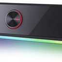 Redragon GS560 RGB Desktop Soundbar, 2.0 Channel Computer Speaker with Dynamic Lighting Bar Audio-Light Sync/Display, Touch-Control Backlit with Volume Knob, USB Powered w/ 3.5mm Cable, Black