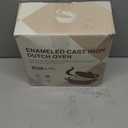 Enameled Cast Iron Dutch Oven - Umite Chef 5QT Pot with Lid & Cotton Potholders - Heavy-Duty Cookware for Bread Baking, Braising, Stews, Roasting(Cream White)