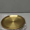 Stainless Steel Plates Metal Gold Dinner Plates Unbreakable Dinner Dishes Plates Set for Barbecue Kitchen Home Camping Outdoor Party (9inch, 10Pcs)