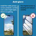 2-Pack Matte Privacy Screen Protector for iPhone 16 Pro Max
Military-Grade 9H Hardness Tempered Glass, Anti-Glare Anti-Spy Anti-Fingerprint, Silk Smooth Touch