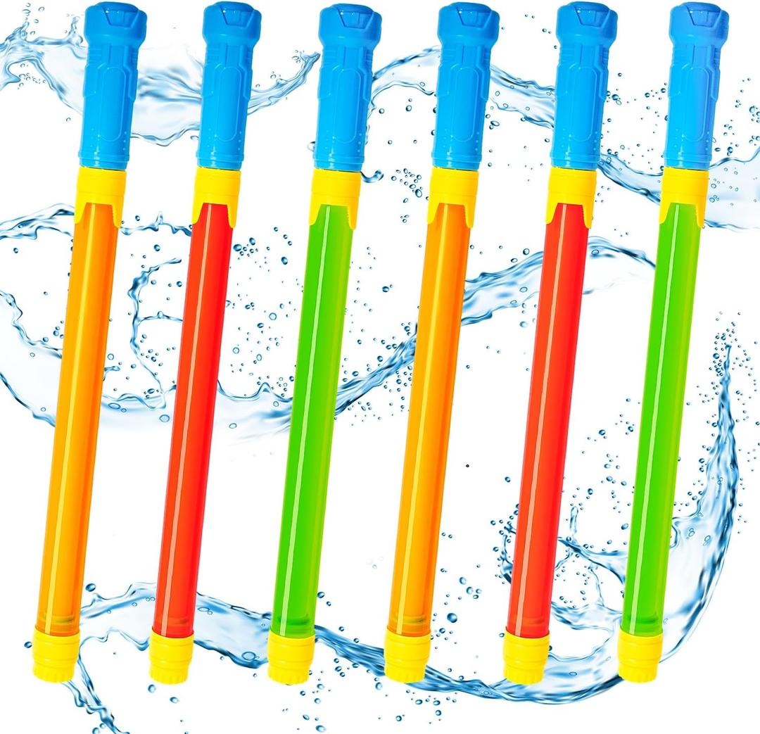 6 Packs Water Gun for Kids Adults, Pool Toys Squirt Gun for Kids Ages 3-5 4-8 8-12,Super Water Blaster Soaker for Party Favors Outdoor Backyard Summer Activities