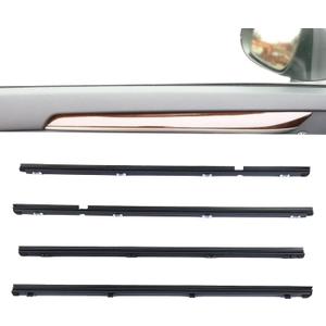 4Pcs Inner Door Window Moulding Trim Weatherstrip Seal Belt Fit for Lexus ES350 3.5L 2007-2012 Replace 68171-33080 68172-33080 68173-33070 68174-33070 Front Rear Door Glass Weatherstrip