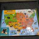 Mudpuppy National Parks Map  70 Piece Geography Puzzle with Special Shaped Pieces Featuring Famous National Parks and Animals Across The United States