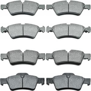 Front & Rear Ceramic Disc Brake Pads for 2006-2013 Mercedes-Benz GL320 GL350 GL450 GL550 ML320 ML350 ML450 ML500 ML550 R320 R350 R500 (D1122 D1123)
