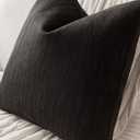Foindtower Set of 2 Decorative Textured Burlap Linen Throw Pillow Covers Farmhouse Boho Lumbar Cushion Cover Solid Accent Pillowcase for Couch Sofa Bed Living Room Home Decor,1220 Inch,Black