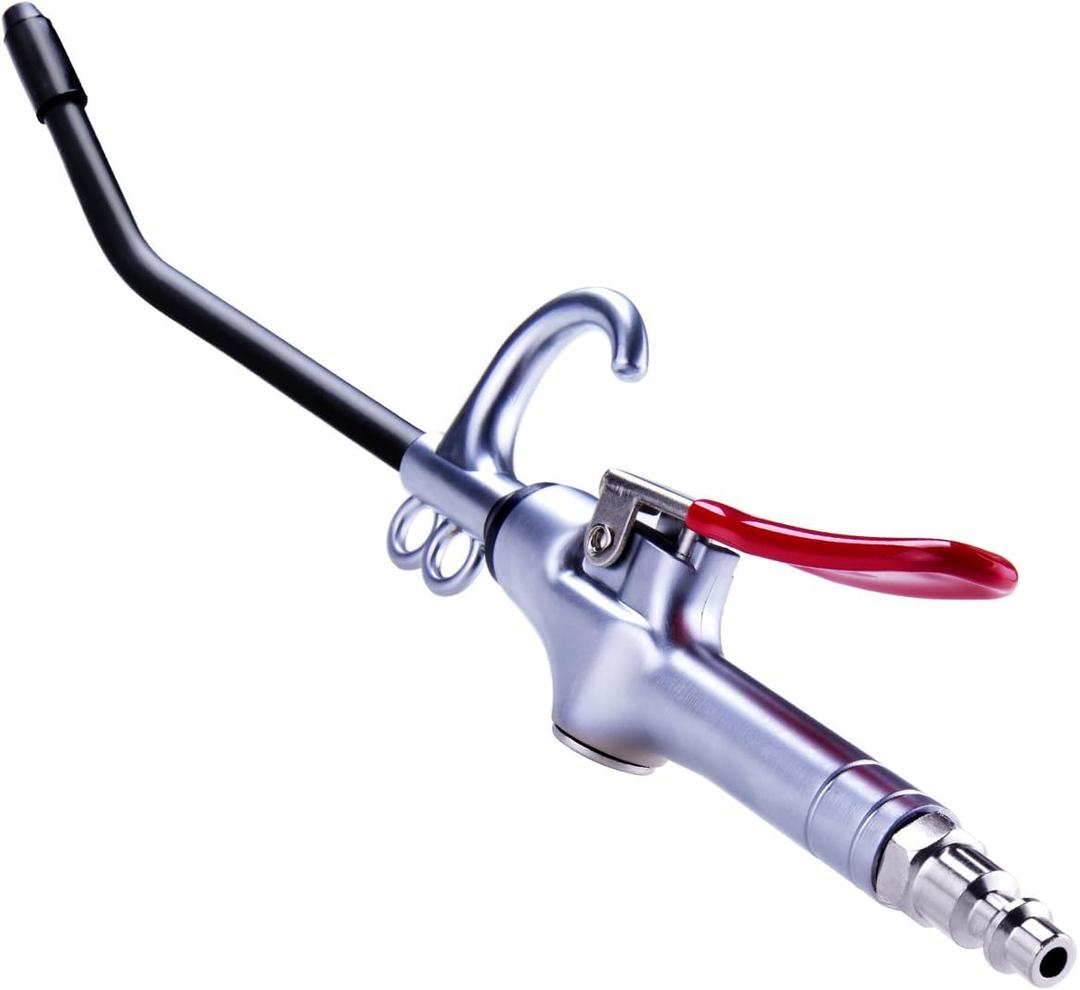 High Volume Air Blow Gun Aluminum Rubber Guard Air Flow Nozzle, Industrial Household Air Blower Gun, Pneumatic Air Compressor Accessories Dust Cleaning Tool