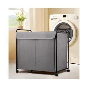 EasyAcc Laundry Basket with Wheels, Rolling Laundry Hamper, 39 Gallons (150L), Laundry Basket, Large Capacity Blanket Storage, Carbon Steel Frame 24 x 16.8 x 23.4 Inches EasyAcc Laundry Basket with Wheels, Rolling Laundry Hamper, 39 Gallons (150L), Laundry Basket, Large Capacity Blanket Storage, Carbon Steel Frame 24 x 16.8 x 23.4 Inches