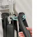 Hanging Utensil Holder Hooks Kitchen Utensil Hanger Wall Mount 360 Rotating Folding Hook Strong Suction Cup Hook Utensil Rack with 6 Hooks for Kitchen Bathroom Cabinet 2 Pack (Transparent)