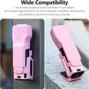 AMAZEAR Gimbal Screen Protective Cover for DJI Osmo Pocket 3 Accessories, Lens Cap Hard Case for Xtra Muse Gimbal Vlog Camera with Soft Lining, Compact Design, Quick Open/Close, Pink
