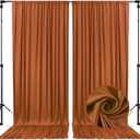 10 x 7 Feet Bronze Backdrop Curtain for Partie, Background Curtains for Photoshoot, Birthday, Wedding, Halloween, Thanksgiving, Christmas, New Year Party Decorations 5Ft x 7Ft, 2 Panels