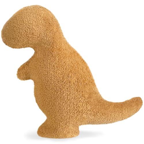 Dino Nugget Pillow for Birthday Gifts, Chicken Dino Nuggets Plush Pillow Funny Gifts for Boys Girls, Funny Stuffed Animals Dino Pillow Cute Dinosaur Plush for Kids and Teens(Small, Tyran Rex)