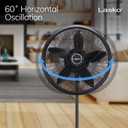 Lasko Pedestal Fan, Oscillating Fan for Bedroom with Adjustable Height and 3 Cooling Speeds, Portable, 18", Black, 1827