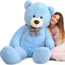 MaoGoLan Large Blue Teddy Bear Jumbo Bear 55 inch Oversize Huge Stuffed Animal for Boys and Girls