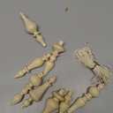 Namalu 8 Pcs Christmas Ball Drop Ornaments 4 Inch Wooden Simple Elegant Shatterproof Finial Christmas Decoration for Xmas Trees Drop Hanging Ornaments Wreaths Garland Mantel Shelf Decor (Burlywood)