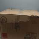 CangLong Black Dining Chairs Set of 4, Faux Leather Kitchen Chairs, Upholstered Armless Accent Chairs with Soft Backrest & Metal Legs for Living Room, Meeting Room, Black