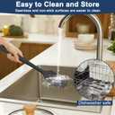 4 Pcs Silicone Spatula Set, 11.4 In, 600F Heat Resistant Rubber Spatulas for Baking, Cooking & Mixing, Flexible and Non-Stick Kitchen Utensils, Seamless & Dishwasher Safe (Black)