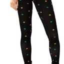 Tipsy Elves Mardi Gras Leggings - Comfortable Non See-Through Mid and High Waisted Stretch Leggings (Small, Mid-waisted Fluer-de-lis (Black)