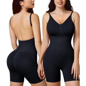 BRABIC Backless Shapewear for Women Tummy Control Bodysuit Seamless Full Body Shaper Sleeveless Jumpsuits Tank Tops, 2XL