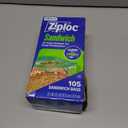 Ziploc Sandwich and Snack Bags, Easy Open and Close, Plastic Food Storage Bags, 105 Bags Total (Packaging May Vary)