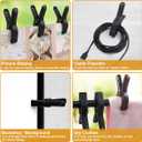 Coideal Black Plastic Spring Clamps, 8 Pack 4.5 Inch Large Nylon Spring Clips Heavy Duty Clamp with Metal Pins for Backdrop Art Crafts Woodworking Background