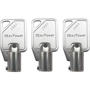(3) KeyPower 2001-2100 Keys for Sentry Safe Lock Boxes, Tubular Barrel Round Ace Key, Pre-Cut to Your Code: 2060