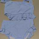 Floerns Girl's 2 Piece Bathing Suit Ruffle Trim Summer Bikini Swimsuit, 12Y