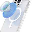 PopSockets Phone Grip for MagSafe, Magnetic Holder, Phone Stand, Blue - Opalescent Blue